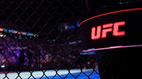 La cage lors du premier UFC Paris en septembre 2022