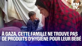 À Gaza, ces parents ne trouvent pas de produits de premières nécessité pour leur bébé âgé de deux semaines 