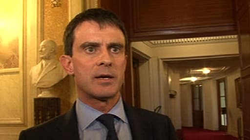 Le nouveau Premier ministre Manuel Valls, ce mercredi 9 avril au Sénat, à Paris.