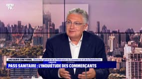 Jacques Creyssel: "Il y a eu unanimité pour dire qu'il faut que ça soit les centres commerciaux de plus de 20 000 m² qui soient concernés" par le pass sanitaire - 13/07