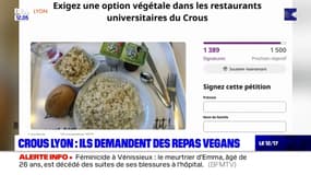 Crous de Lyon: des étudiants demandent des repas vegans