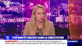 IVG dans la Constitution: "On essaye de faire croire qu'il s'agit d'une journée historique alors que c'est un droit qui n'est pas du tout remis en question aujourd'hui", affirme Edwige Diaz (RN)