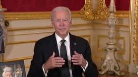 Le président américain Joe Biden s'exprime à Londres (Royaume-Uni) pour rendre hommage à la reine Elizabeth II, le 18 septembre 2022.