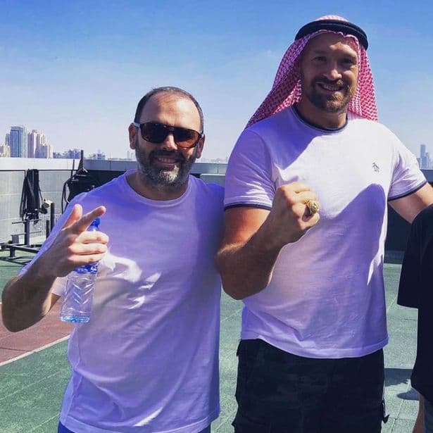 Daniel Kinahan (à gauche) et Tyson Fury ensemble à Dubaï début 2022