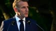 Emmanuel Macron le 17 août à Bormes-les-Mimosas dans la Var. 
