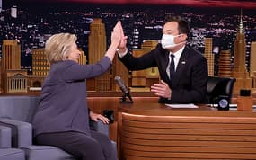 Hillary Clinton et Jimmy Fallon dans le Tonight Show