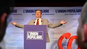 Le candidat LFI Jean-Luc Mélenchon, le 10 avril 2022 à Paris