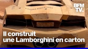 Un jeune Nigérian de 18 ans fabrique une Lamborghini en carton recyclé