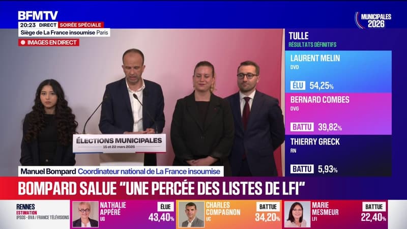 Municipales 2026: "Cette mobilisation est une véritable démonstration de force politique, décisive dans la préparation de la prochaine élection présidentielle", souligne Manuel Bompard, coordinateur national de LFI