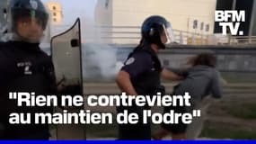 Une manifestante violemment poussée au sol par un policier à Marseille