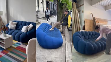 Un canapé bleu rend fou les internautes sur TikTok et Twitter