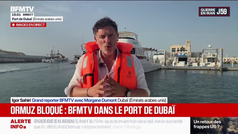 Détroit d'Ormuz bloqué: BFMTV dans le port de Dubaï, où les bateaux ne circulent plus depuis bientôt deux mois