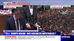 Sainte-Soline: Gérald Darmanin annonce avoir engagé la dissolution de "Soulèvements de la terre" à "l'origine des actions violentes"