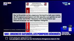  "Des répercussions majeures": les pompiers alertent sur les fermetures d'urgences dans le Var