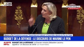 Budget de la défense: Marine Le Pen parle d'une "dérive" budgétaire depuis 2017