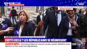 "Il n'y a pas de place pour les traîtres" lance Valérie Pécresse, en référence à Éric Ciotti et sa volonté de nouer des alliances avec le RN
