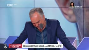 Le fou rire d’Olivier Truchot et de David Dickens : "Benjamin Griveaux a été nommé à la tête de la BITD… Mais suite aux mésaventures de l'ancien candidat à la mairie de Paris, le nom va changer pour s'appeler : la BISD"