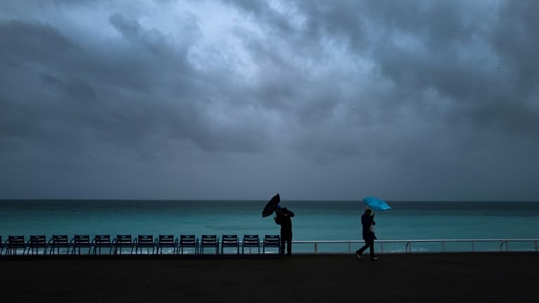 Sur la promenade des Anglais à Nice, le 9 mars 2024
