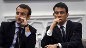 Emmanuel Macron et Manuel Valls.