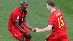 Romelu Lukaku et Thomas Meunier, le 12 juin 2021