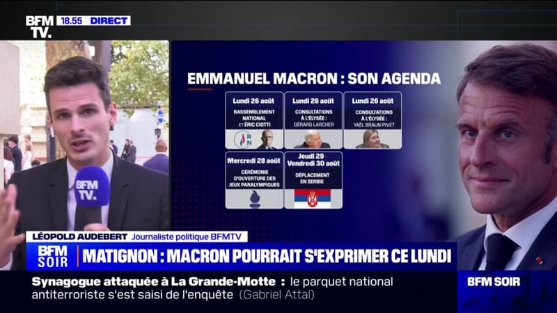 Nomination du Premier ministre: l'agenda d'Emmanuel Macron ce lundi