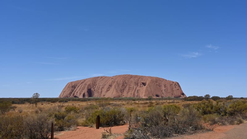 Le rocher Uluru en Australie. 