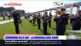 D-Day: la Marseillaise jouée avant la prise de parole de Sébastien Lecornu à Ver-sur-Mer