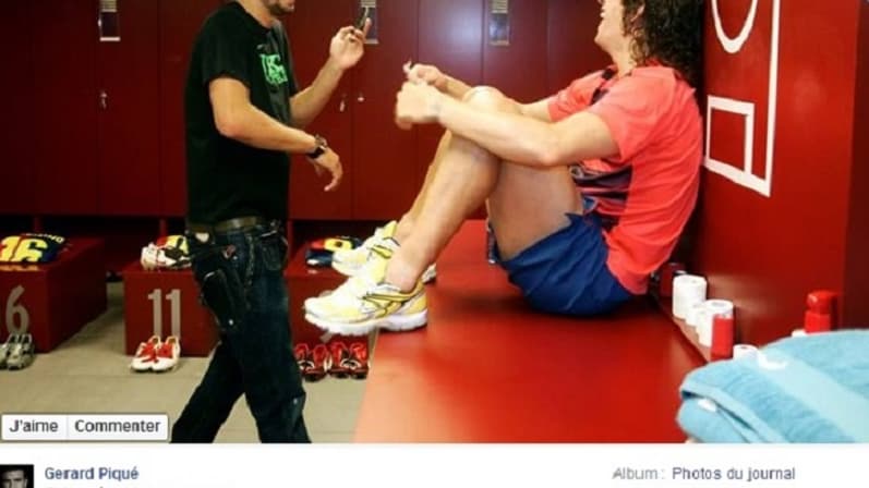 La page Facebook de Piqué La page Facebook de Piqué