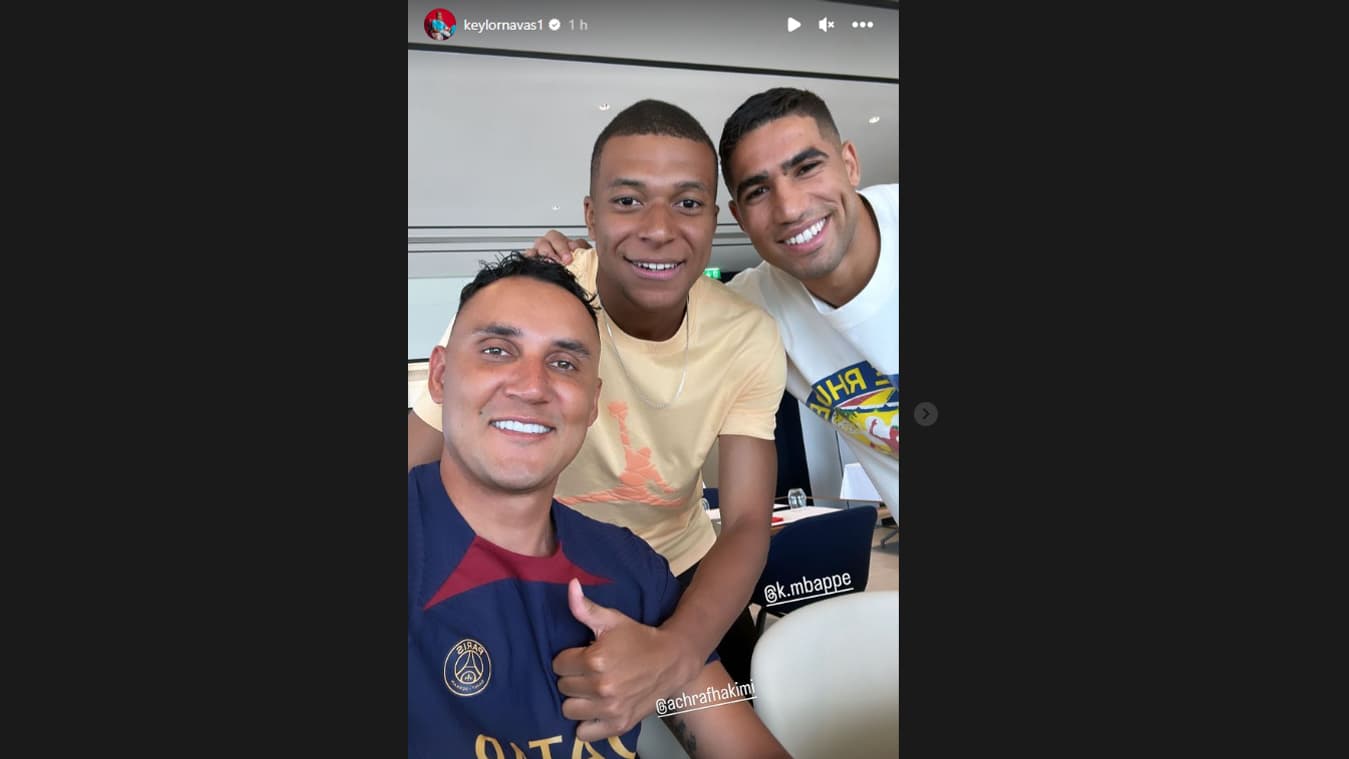 Navas, Mbappé et Hakimi Navas, Mbappé et Hakimi