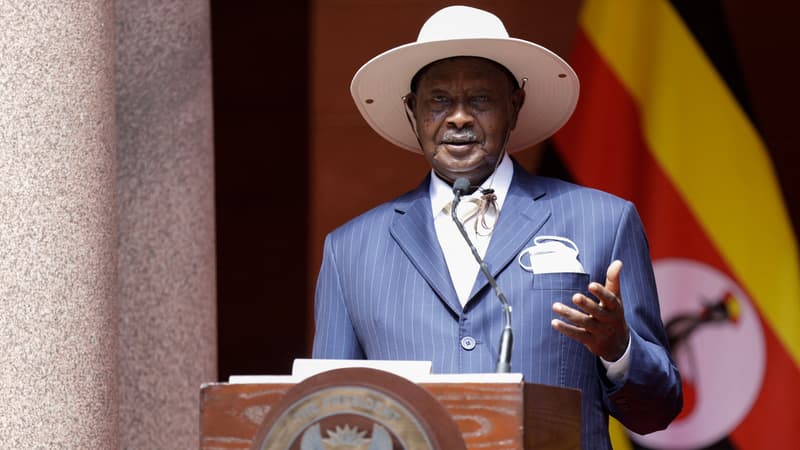 Yoweri Museveni, le président de l'Ouganda, ici en Afrique du Sud le 28 février 2023.