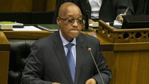 Le président sud-africain Jacob Zuma à l'Assemblée nationale le 17 mars 2016 au Cap