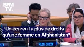 "Un oiseau peut chanter mais une fille et une femme ne peuvent pas chanter en public": l'actrice Meryl Streep défend le droit des femmes afghanes lors d'un discours à l'ONU