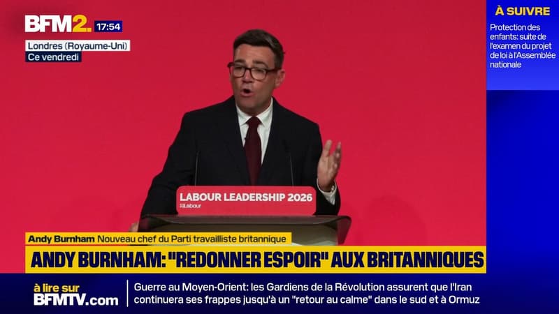 Le futur Premier ministre britannique Andy Burnham s'engage à "redonner de l'espoir" aux Britanniques