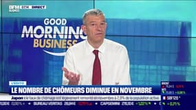 L'édito  : Le nombre de chômeurs diminue en novembre, par Nicolas Doze - 28/12