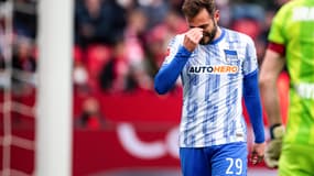 Lucas Tousart en avril 2022 avec le Hertha Berlin.