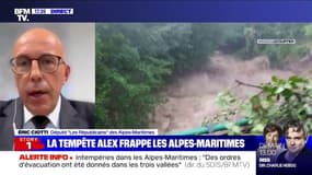 Alpes-Maritimes: des "dégâts matériels extrêmement importants" à Saint-Martin-Vésubie, selon Eric Ciotti