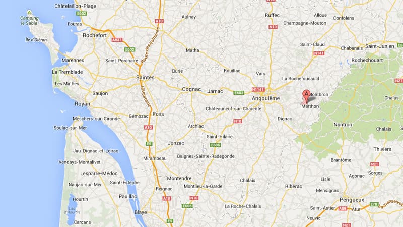 L'accident de voiture s'est produit dans le village de Saint-Germain-sur-Montbron, en Charente.