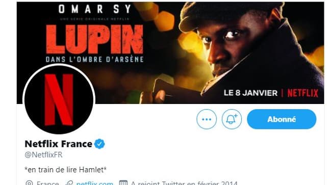 Bio Netflix France sur Twitter