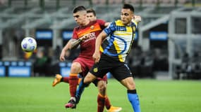 Lautaro Martinez face à la Roma lors de la 36e journée