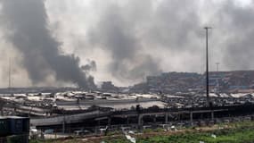 Le site de l'explosion au matin