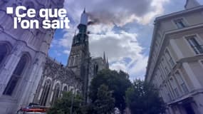 Un incendie s'est déclenché dans la flèche de la cathédrale de Rouen, ce jeudi 11 juillet.