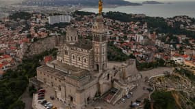 La basilique Notre-Dame de la Garde à Marseille, le 23 janvier 2025