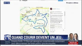 Ces coureurs s'amusent à réaliser un dessin durant leur jogging, on appelle ça le "GPS drawing"