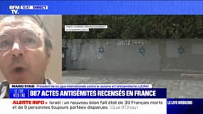 Mario Stasi, président de la LICRA: "Depuis le 7 octobre, on a eu trois fois plus d'appels de victimes d'antisémitisme que pour toute l'année 2022"