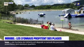 Déconfinement: les Lyonnais profitent à nouveau des plages du parc de Miribel Jonage