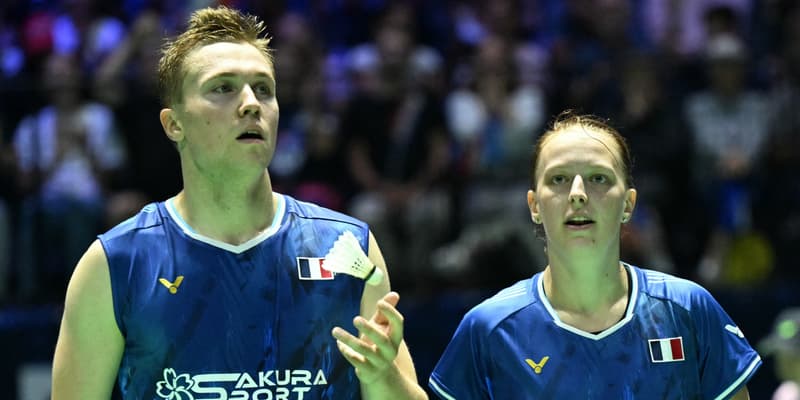 Thom Gicquel et Delphine Delrue aux Mondiaux de badminton à Paris, le 29 août 2025