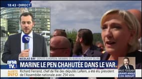 Marine Le Pen chahutée dans le Var: "Il s'agissait de militants d'extrême-gauche (...) un peu hargneux", défend Nicolas Bay 
