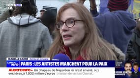 Marche pour la paix: "On veut la fraternité, on veut la paix, les victimes israéliennes et palestiniennes nous font aussi mal", confie l'actrice et écrivaine Isabelle Carré