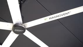 Magnovent présente, entre autres, leur solution phare les HVLS Fan, de grands déstrastificateurs/brasseurs d’air qui permettent de faire des économies d'énergie.