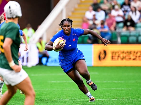 Yllana Brosseau avec les Bleues face à l'Afrique du Sud, le 7 septembre 2025.